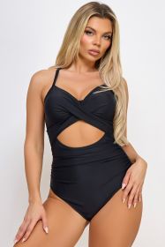 2516 Marilyn Swimsuit (Color: Black, size: XL)
