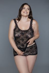 2237 Melina Set (Color: Black, size: 3X)