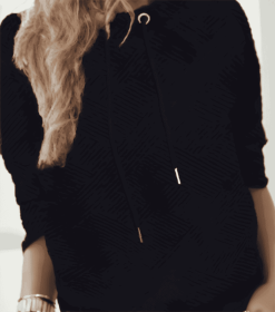 Neck Drawstring Pullover Sweatshirt (Option: Black-3XL)