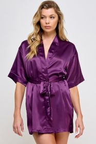 1947 Getting Ready Robe (Color: Burgundy, size: M)