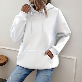 Women's Loose And Fashionable Casual Hoodie (Option: White-2XL)