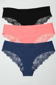 22083PK Arden Cheeky Panty Pack (Color: Black/Navy Blue/Coral, size: S)