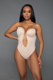 2348 Looking Curvy Bodysuit Shaper (Color: Nude, size: S/M)
