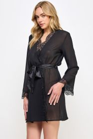 2493 Vivian Robe (Color: Black, size: 1X/2X)