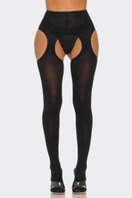 2690 Peekaboo Tights (Color: Black, size: OS)