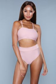 1986 Chanity Swimsuit (Color: Pink, size: S)