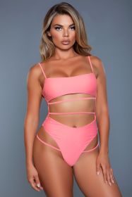2126 Venetia Swimsuit (Color: Peach, size: M)