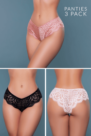 2197 Aurora Brief 3 Pack (Color: Black/Nude/Bronze, size: L)