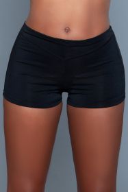 BW1649 Butt Booster Boyshort (Color: Black, size: M)