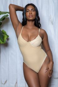 2249 Charlotte Swimsuit (Color: Nude, size: L)