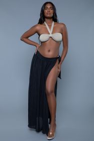 2413 Claire Cover-Up Skirt (Color: Black, size: S/M)