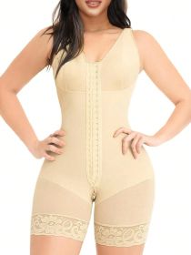 Fasjrixa Fajas Colombianas Shapewear for Women Tummy Control Post Surgery Full Body Shaper Butt Lifter with Zipper Crotch,corset tops for women (Color: White, size: 3XL)