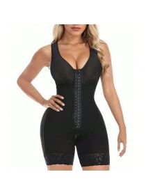 Fasjrixa Fajas Colombianas Shapewear for Women Tummy Control Post Surgery Full Body Shaper Butt Lifter with Zipper Crotch,corset tops for women (Color: Black, size: XL)