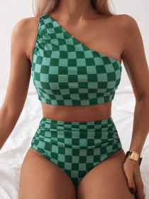 New fashionable and sexy bikini split beach swimsuit two-piece set (size: S)