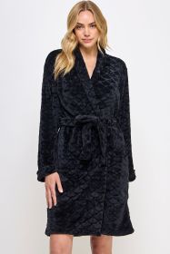 2490 Ariel Robe (Color: Black, size: L/XL)