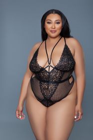 2267 Elise Bodysuit (Color: Black, size: 1X)
