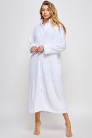 2489 Sabrina Robe (Color: White, size: L/XL)