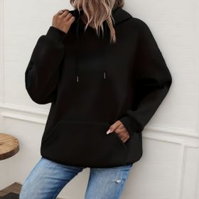 Women's Loose And Fashionable Casual Hoodie (Option: Black-2XL)