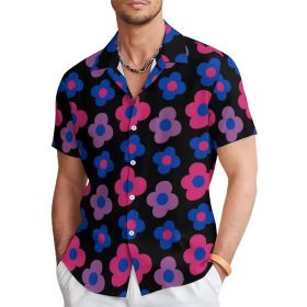 Fashion Men's Casual Floral Print Special-interest Design Shirt (Option: 1Models-S)